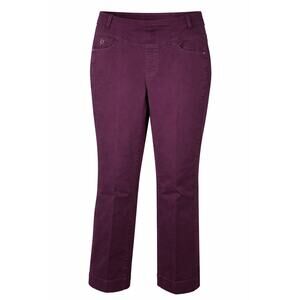 Belle by Kim Gravel TripleLuxe Twill Pull On Pants Purple [4]